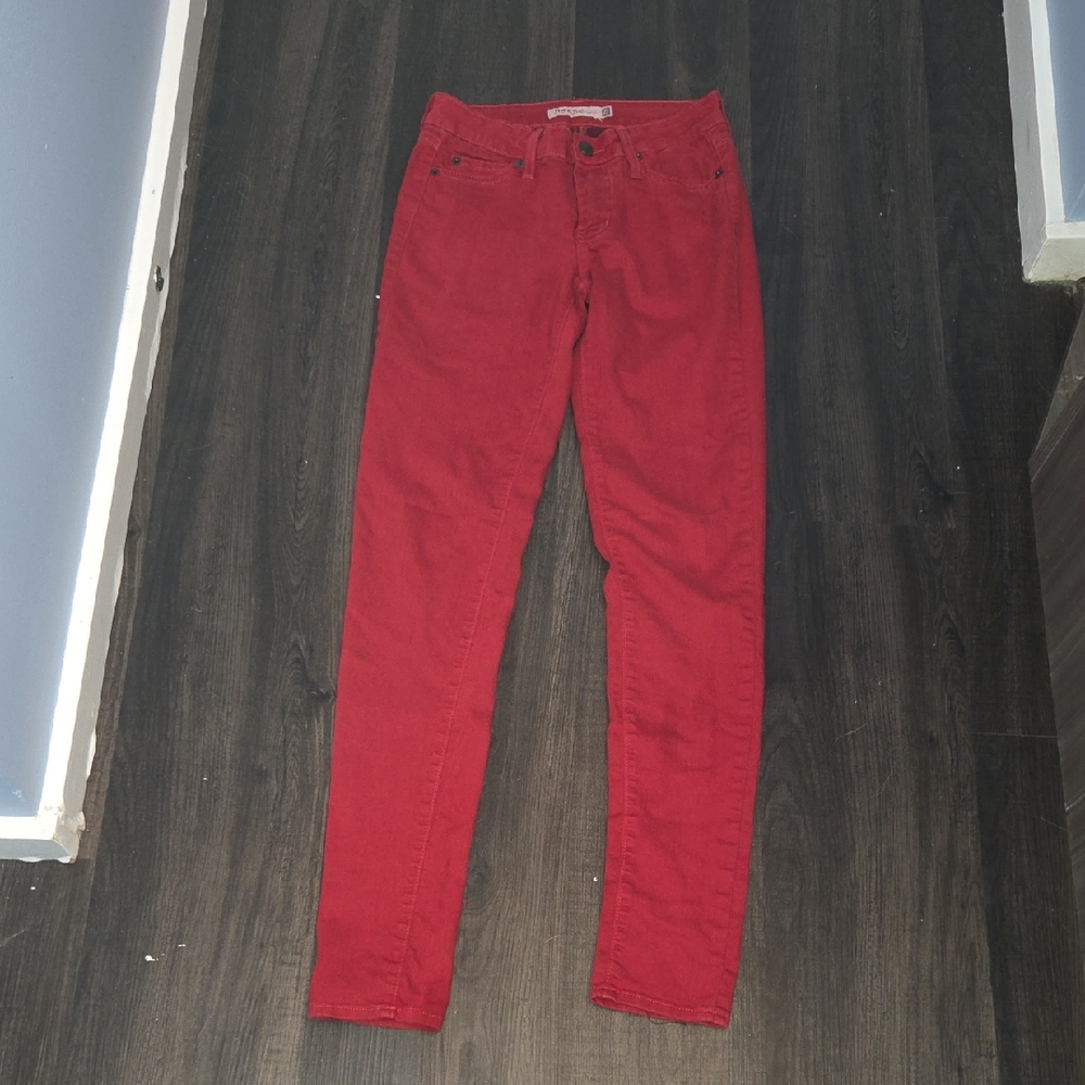 Just USA Women's Red Skinny Jeans